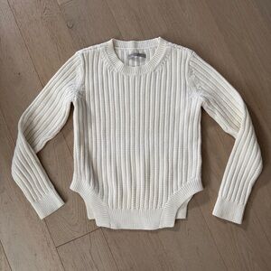All Saints Cream Ribbed Women's Sweater